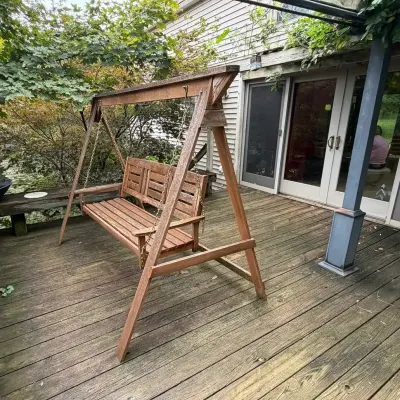 Wooden Porch Swing