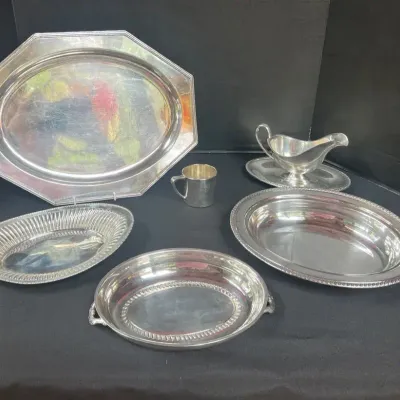 Silver Plate Serving Pieces (6)