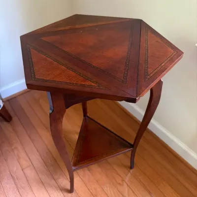 Wooden Bombay Company Triangular Folding Table