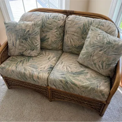 Braxton Culler Bamboo & Wicker Loveseat