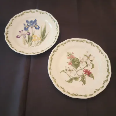 Two Gourmet Garden Plates With Wall Holders
