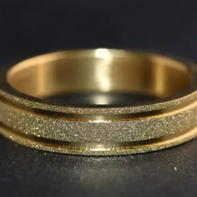 Brushed Gold-Tone Band Ring