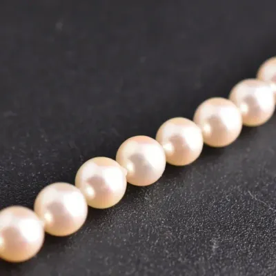 Vintage Sterling Silver Pearl Necklace