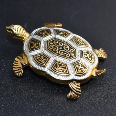 Damascene, Vintage Gold-Tone Turtle Brooch