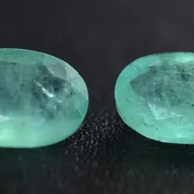 1.3 TCW Natural Unheated Oval Emerald Pair