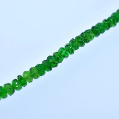 Chrome Diopside Sterling Silver Beaded Necklace