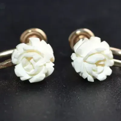 12k Yellow Gold Filled Floral Earrings