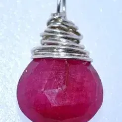 Ruby Sterling Silver Pendant