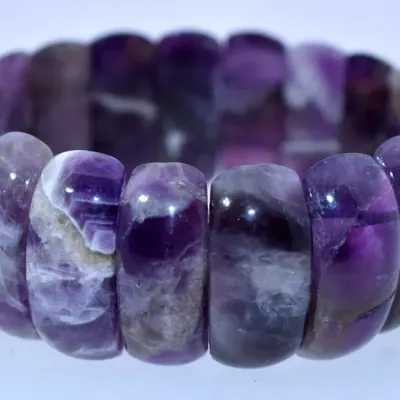 Natural Amethyst Beaded Bracelet 