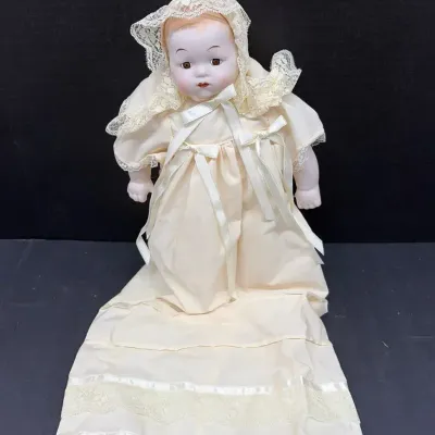 Heritage Bisque And Cloth Musical Doll