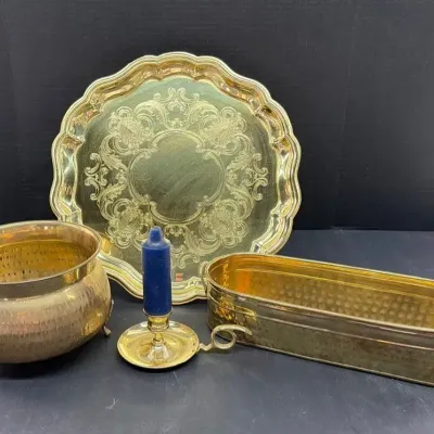 Baldwin Brass Tray And Other Brass Decor