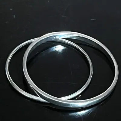 Sterling Silver Bangles, Pair