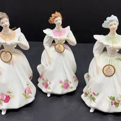 Royal Doulton “April”, “November” And “December” Figurines #3