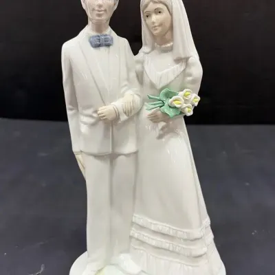 Porcelain Bride And Groom Figurine By Levante
