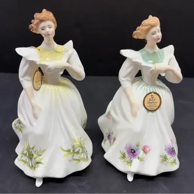 Royal Doulton “January” And “March” Figurines #2