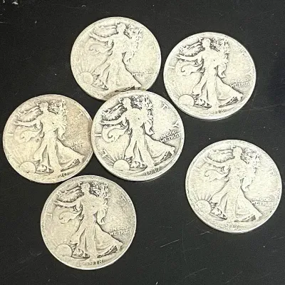 Walking Liberty Silver Half Dollars (6)