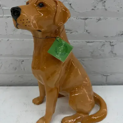 1987 Beswick Fireside Yellow Labrador 13 In Ceramic Sculpture 