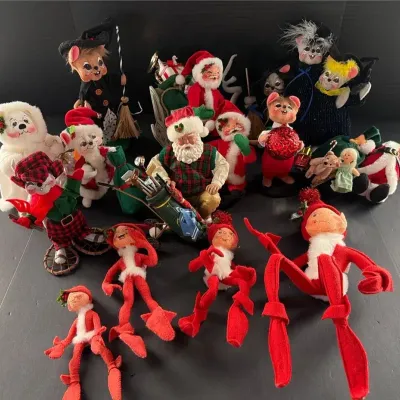 Santa And Halloween Plush Figurines