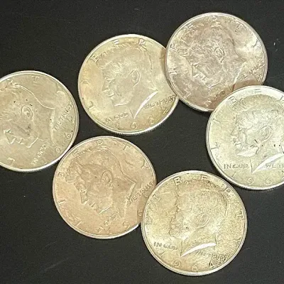 1964 Kennedy Silver Half Dollars (6)