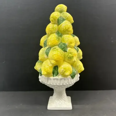 Classical Italian Ceramic Lemon Topiary / Centerpiece 