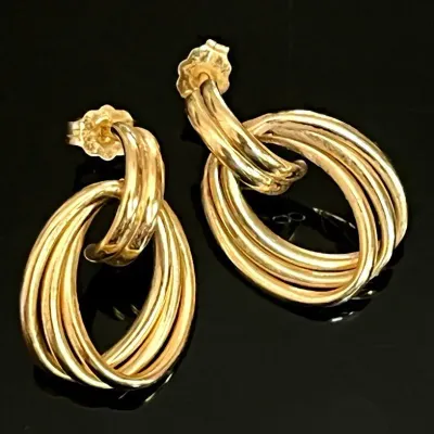 14K Yellow Gold “Doorknocker” Earrings