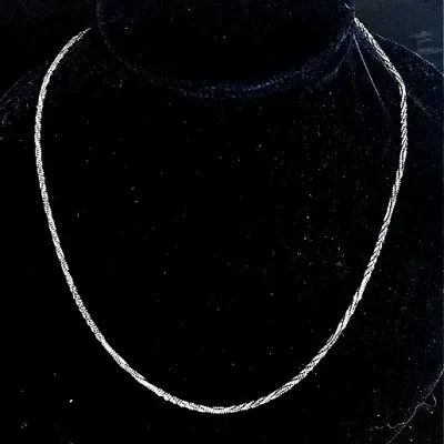 Sterling Silver .925 Two Tone Twist Chain