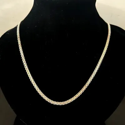 925 Sterling Silver Byzantine Link Chain Necklace 