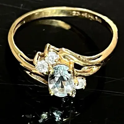 10K Yellow Gold.5 Cubic Zirconia Ring