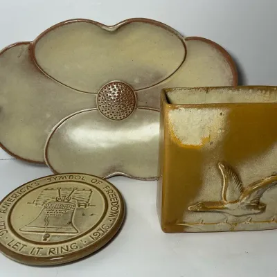 Frankoma Desert Gold Lotus Fruit Bowl & More 