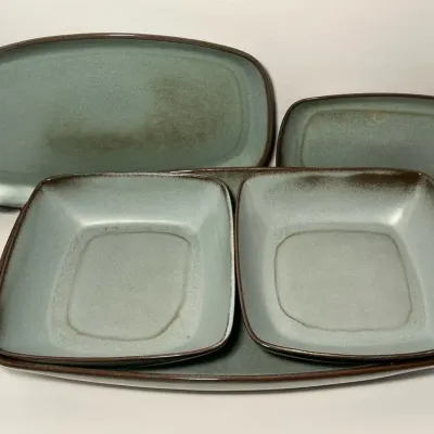 Frankoma Prairie Green Serving Platters 
