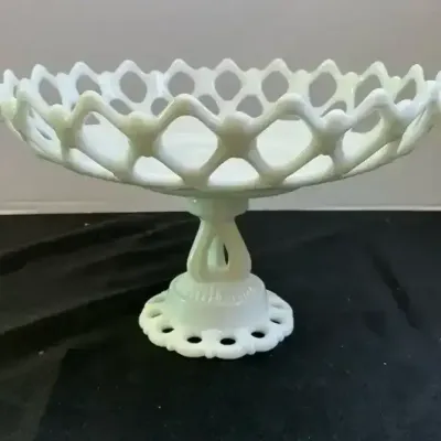 Westmoreland Milk Glass Pedestal Compote 