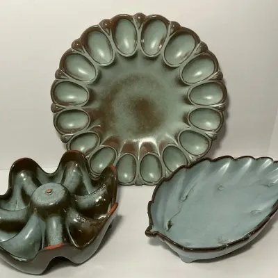 Frankoma Prairie Green Deviled Egg Plate & More 