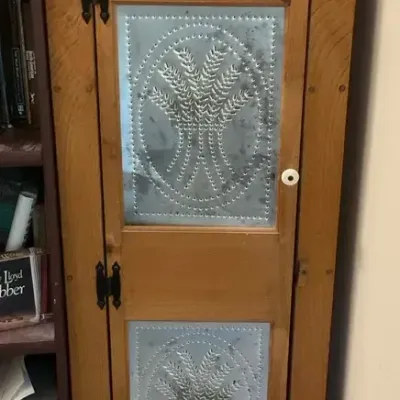 Vintage Wooden Pie Safe with punch tin