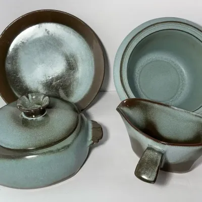 Frankoma Prairie Green Gravy Server & More 