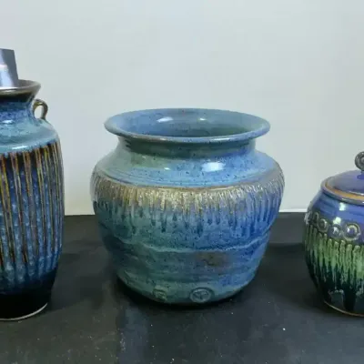 Hand Signed Pottery Pieces From Various Artists 