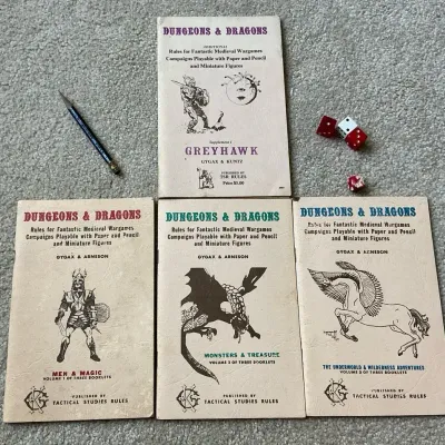 Dungeons & Dragons Rules for Medieval Wargames 1974 Vols 1-3 with Greyhawk Supplement I