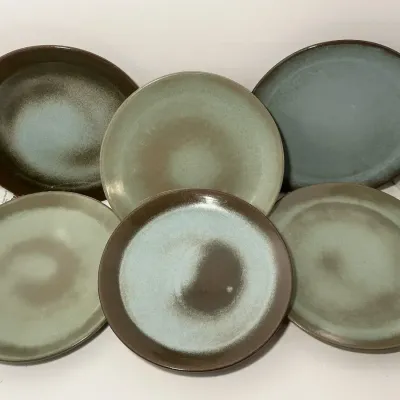 Frankoma Prairie Green Dinner Plates (6 Count) (LO32)