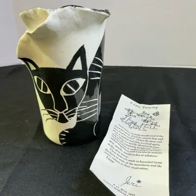 7 Cats Dancing Vase By Jeri 1980’s 