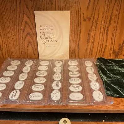 Crone Stone Set With A Book Return To Wholeness The New Book Of Crone Stones And A Storage Bag