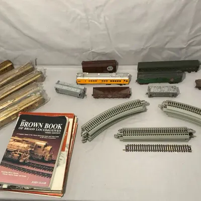 Vintage Trains With Tracks And Books