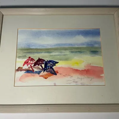 Mary Dulaney Beach Watercolor (15 x 12)