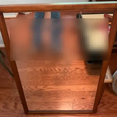 MCM Wall Mirror With Wood Trim