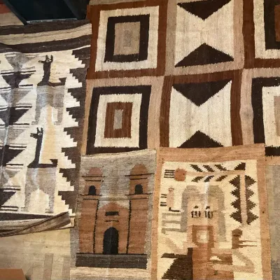 Traditional Hand Woven/Spun Peruvian Wool Rug Tapestry