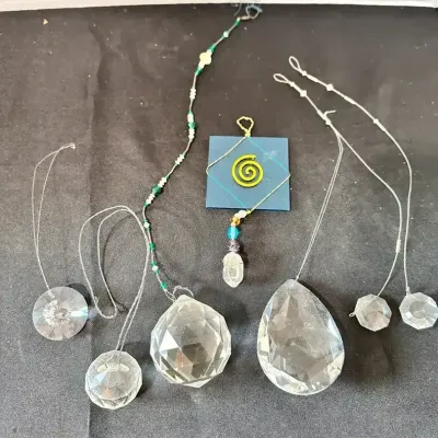Cut Crystal Prisms Multi Size Shape 