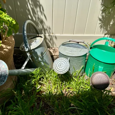 (3) Vintage Metal Watering Cans
