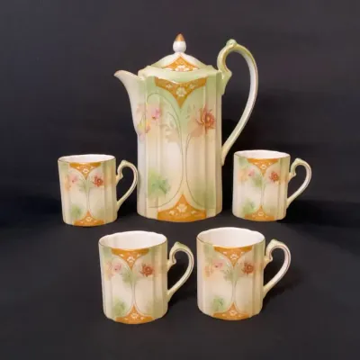 RS Art Nouveau Porcelain Teapot Set