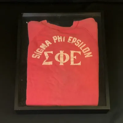 Framed Vintage Red 'Sigma Phi Epsilon' Sweatshirt 
