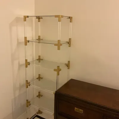 Lucite & Glass Etagere