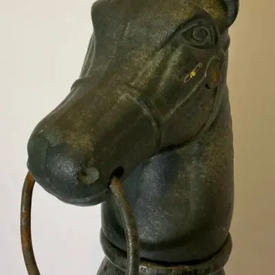 Cast Iron Horse Head Hitch Post 