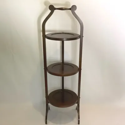 Mahogany Three-Tier Cake Stand